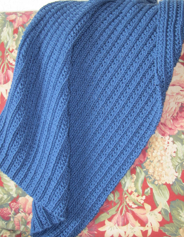 Free Knitting Pattern for One Row Repeat Blanket