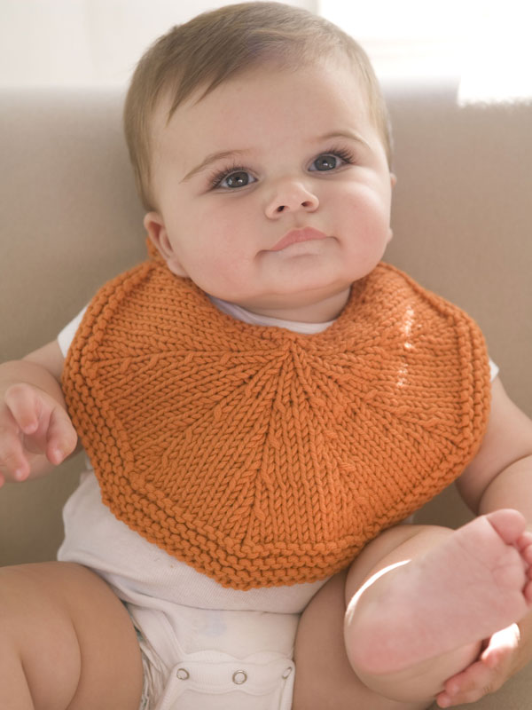 Free Knitting Pattern for Orangelo Bib