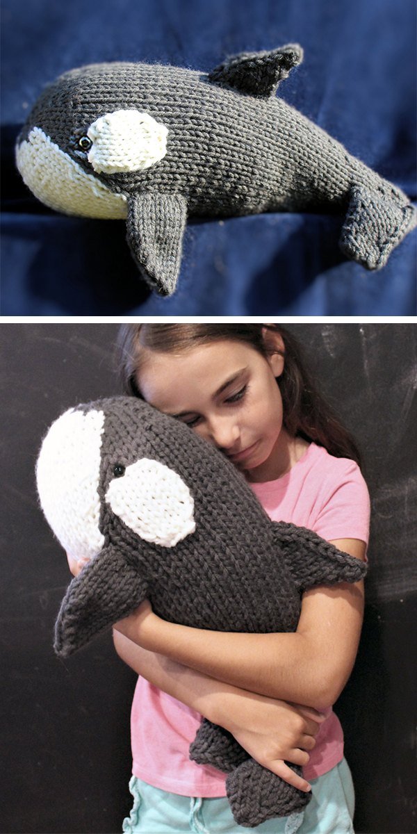 Knitting Pattern for Orca Whale Toy