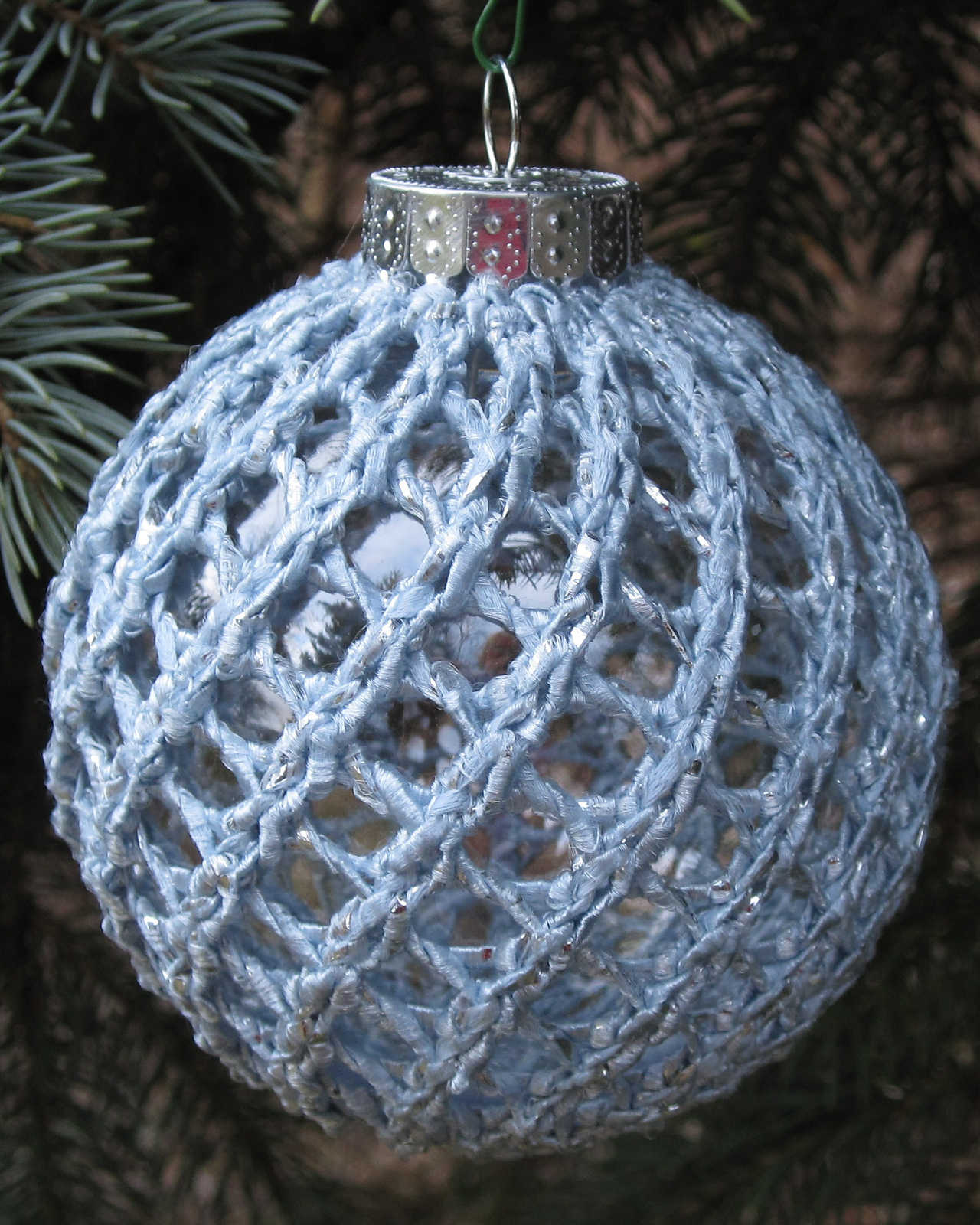 Free Knitting Pattern for Easy Ornament Cover