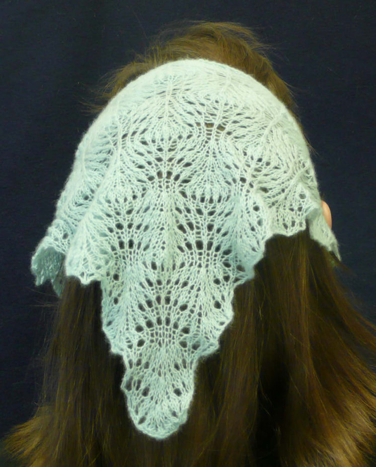 Free Knitting Pattern for Ostrich Feather Kerchief