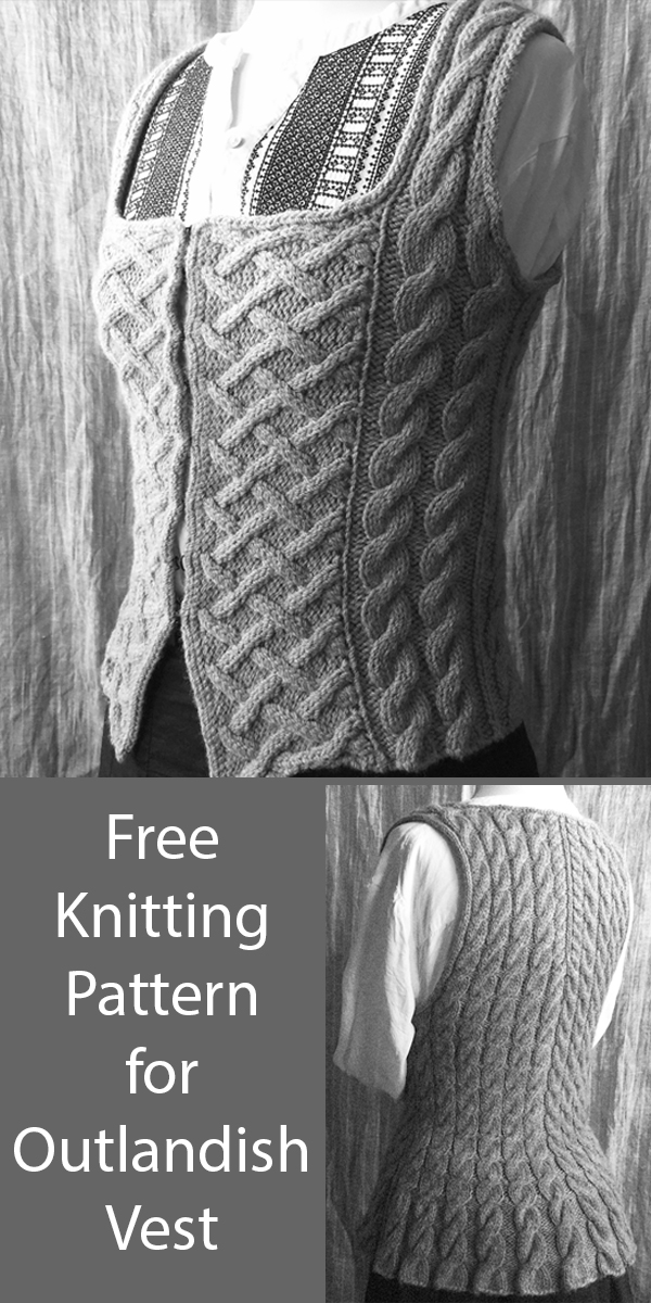 Free Knitting Pattern for Outlandish Vest in 4 Sizes