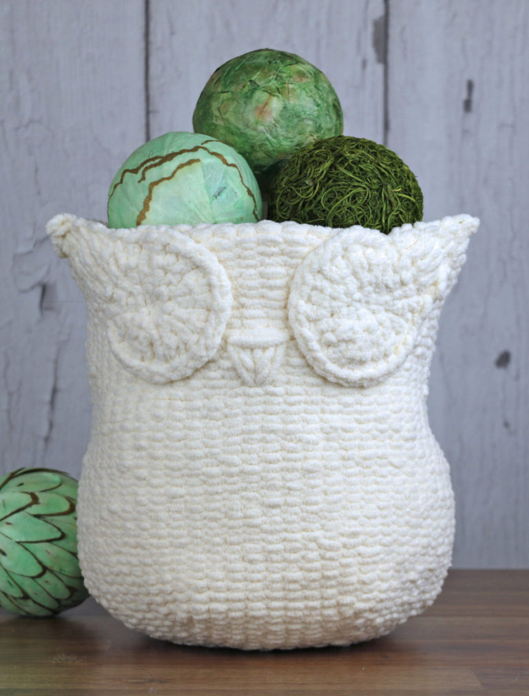 Knitting Pattern for Owl Basket