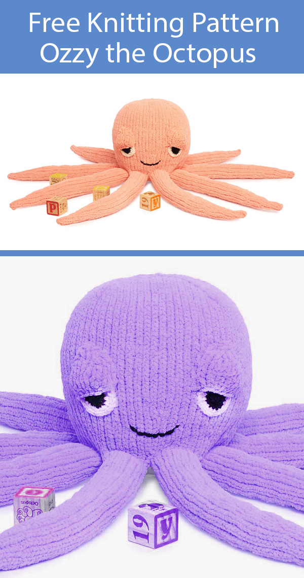 Free Knitting Pattern Ozzy the Octopus Toy