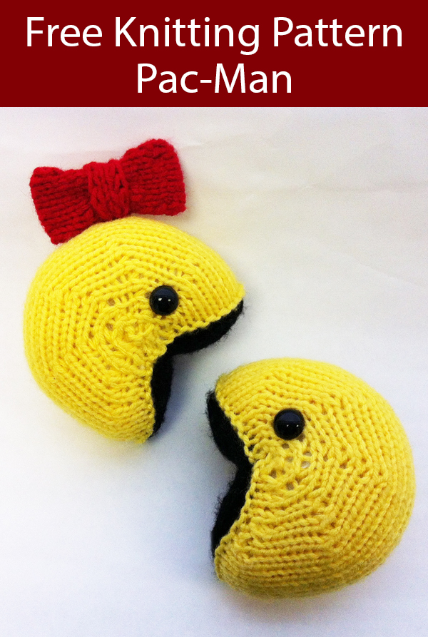 Free Knitting Pattern for Pac-Man Toy