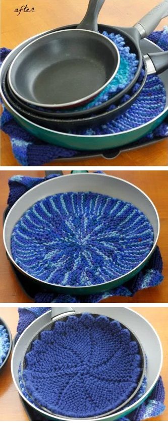 Free knitting patterns for Pan Protectors