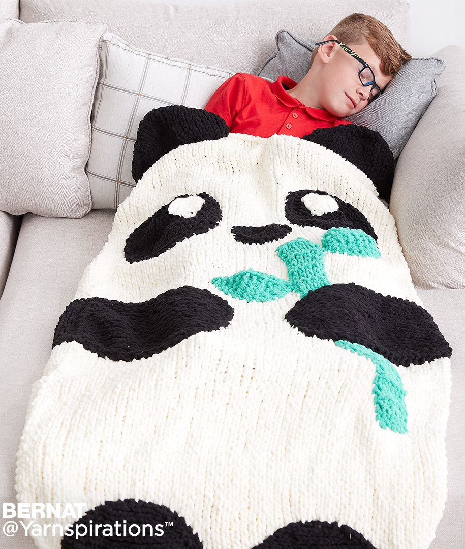 Free Knitting Pattern for Panda Snuggle Sack