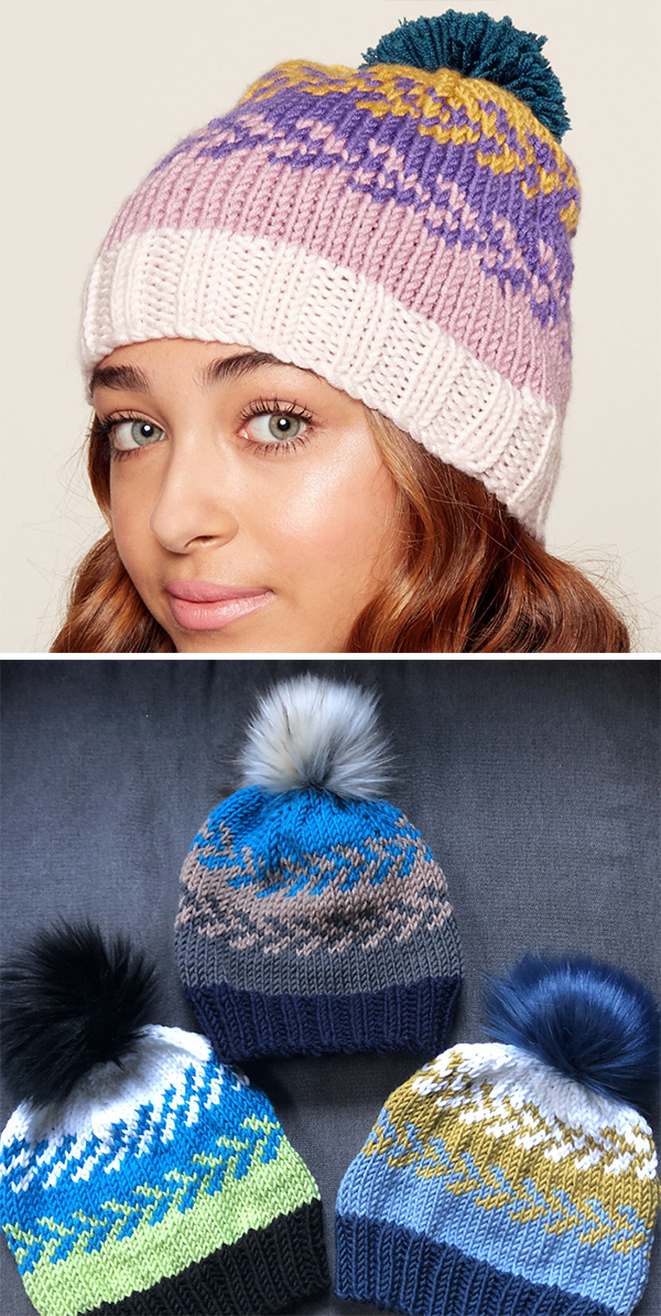 Free Knitting Pattern for Easy Fair Isle Hat