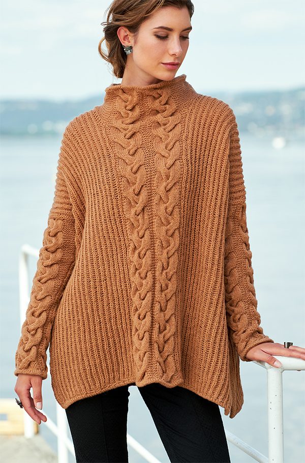 Knitting Pattern for Patent Poncho