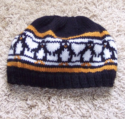 Free knitting pattern for Penguins Galore Hat