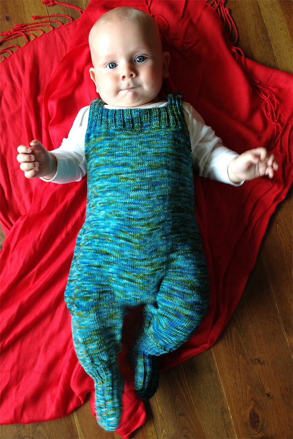 Free Knitting Pattern for Pepita Baby Onesie