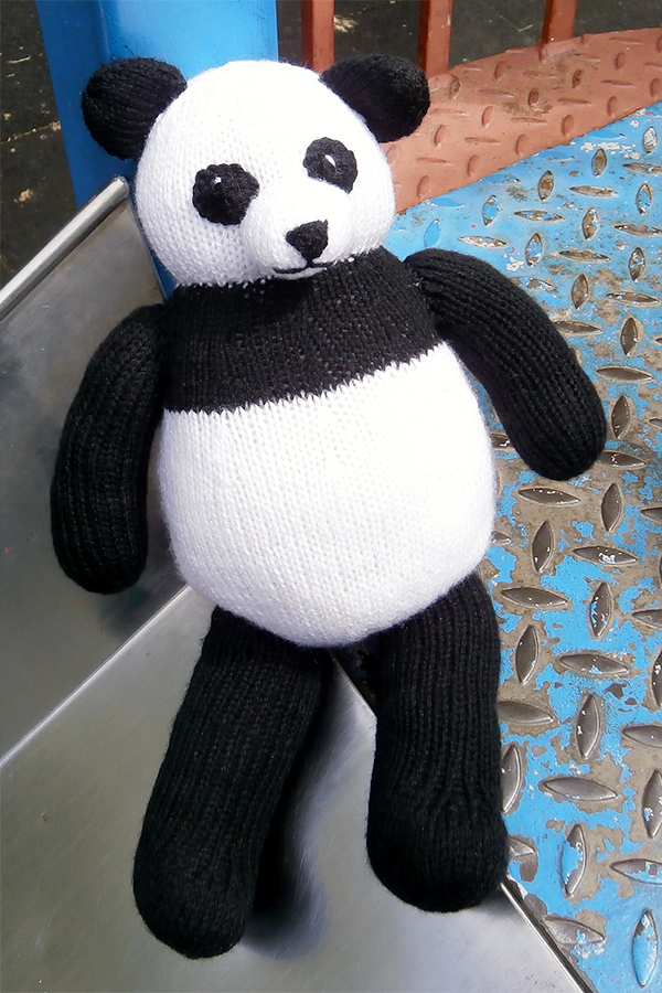 Free Knitting Pattern for Percy the Panda