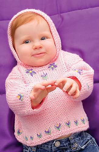Free knitting pattern for Perfect Posy Hoodie