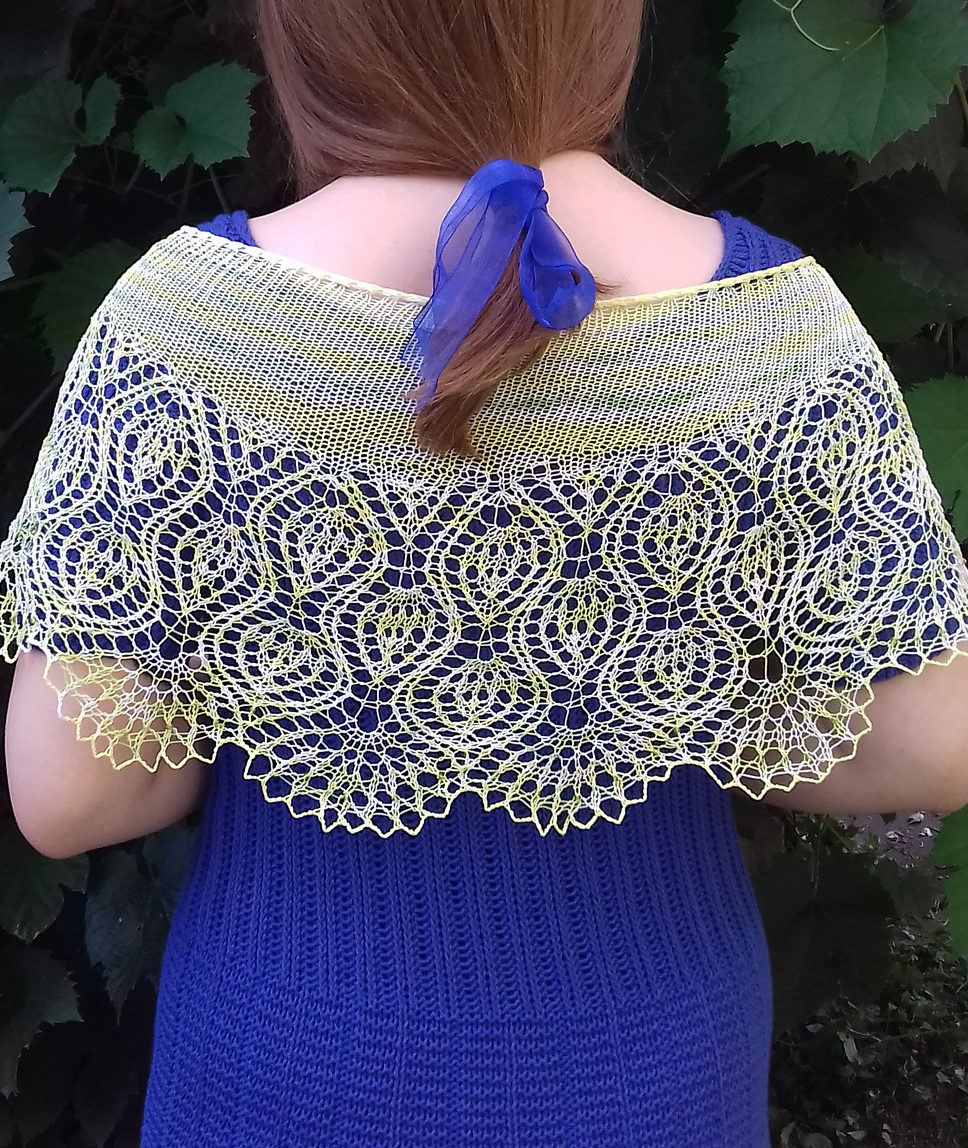 Free Knitting Pattern for Pineapple Delight Shawl