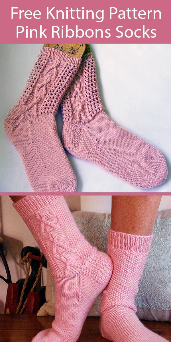 Free Knitting Pattern Cancer Awareness Ribbons Socks