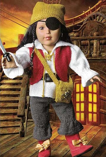 Knitting Pattern for Pirate Doll Costume