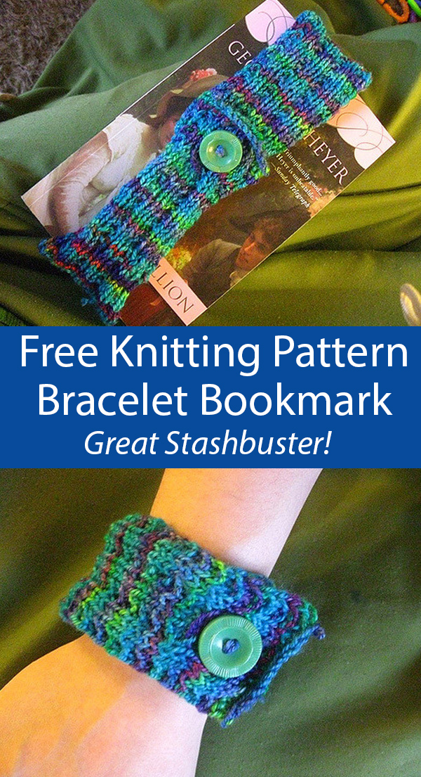 Free Bracelet Bookmark Knitting Pattern Stashbuster