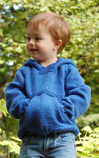 Free knitting pattern for Playtime Hoodie Sweater for children