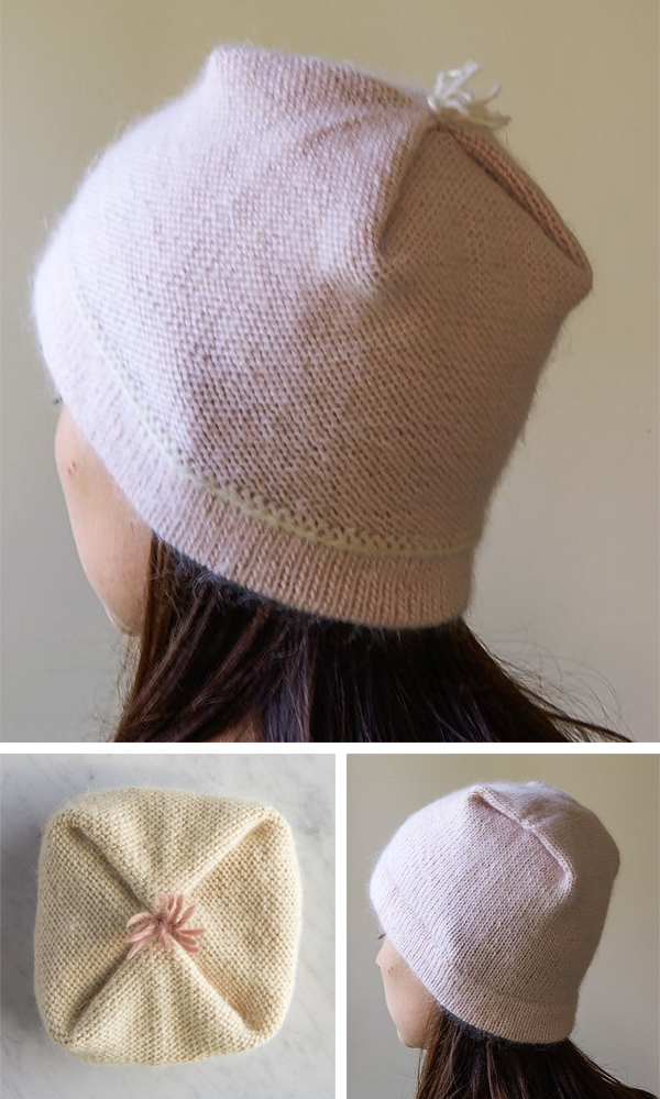 Free Knitting Pattern for Reversible Pleat Hat