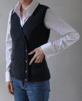 Free knitting pattern for Pocketses Vest inspired by Hobbit attire