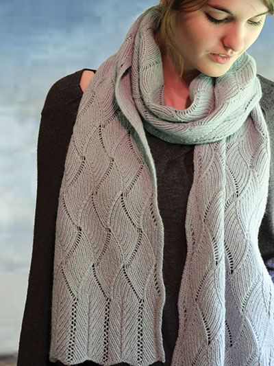 Knitting pattern for Poem River Scarf and more cozy scarf knitting patterns