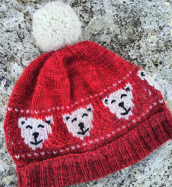 Free Knitting Pattern for Polar Bear Hat