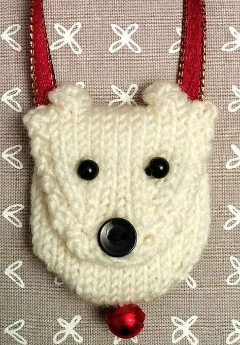 Free Knitting Pattern for Polar Bear Pouch