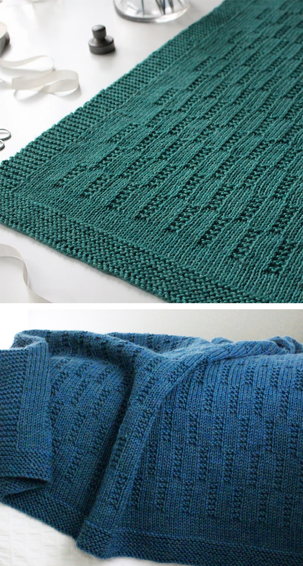 Knitting Pattern for Easy Prairie Fields Blanket