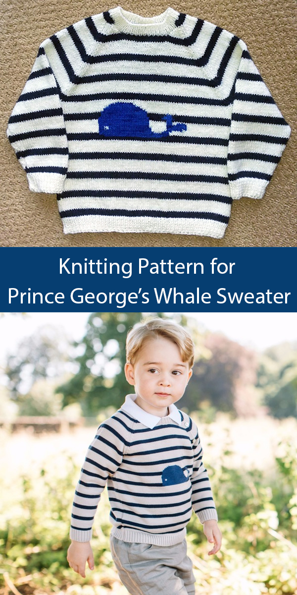 Knitting Pattern for Prince George's Whale Sweater