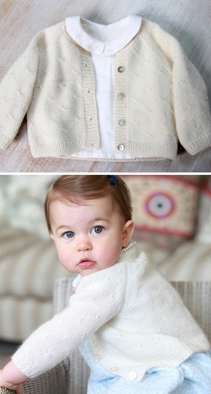 Knitting Pattern for Princess Charlotte Cardigan