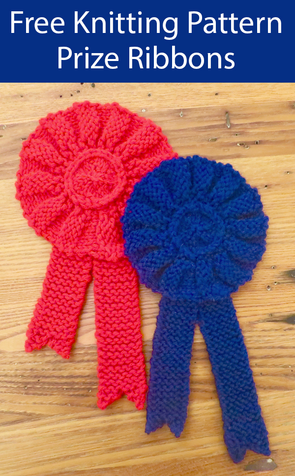 Free Knitting Pattern for Prize Ribbons