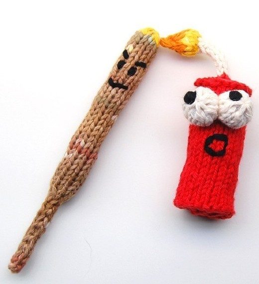 Knitting Pattern for Punky and KaBOOM Firecracker Amigurumi Toy