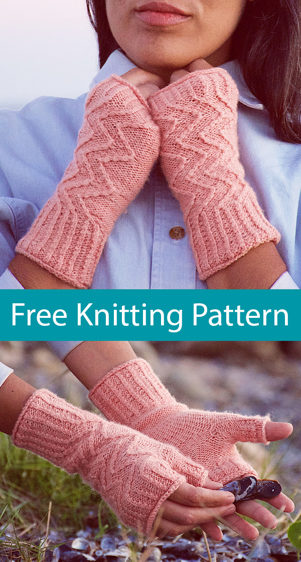 Free Knitting Pattern for Punta Negra Fingerless Mitts