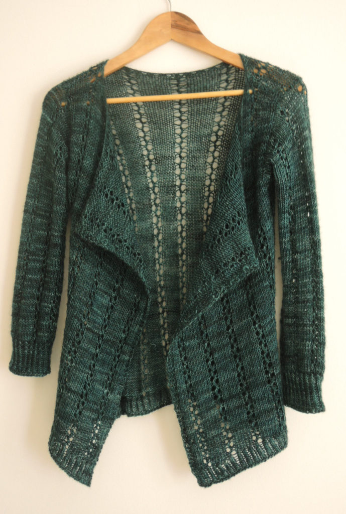 Knitting Pattern for 4 Row Repeat Lace Cardigan