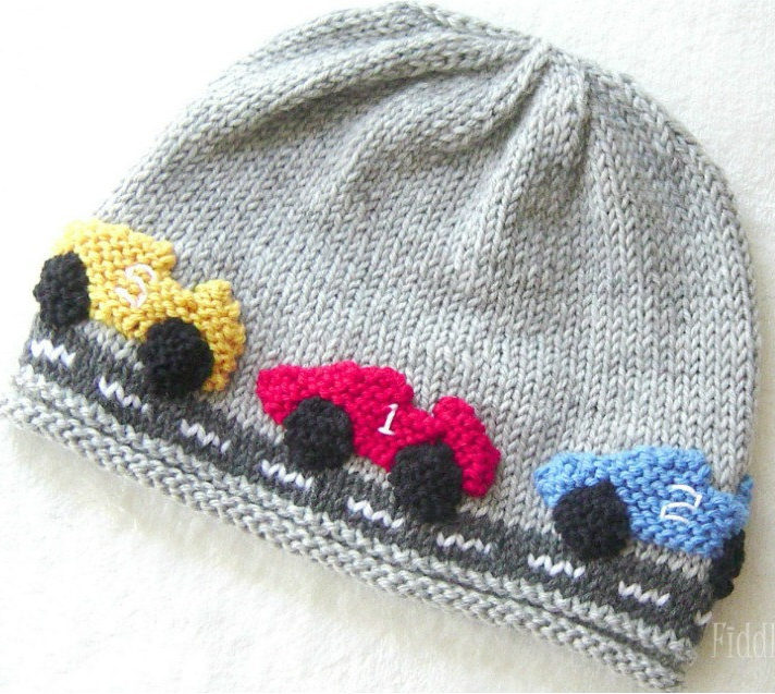 Knitting Pattern for Race Car Hat