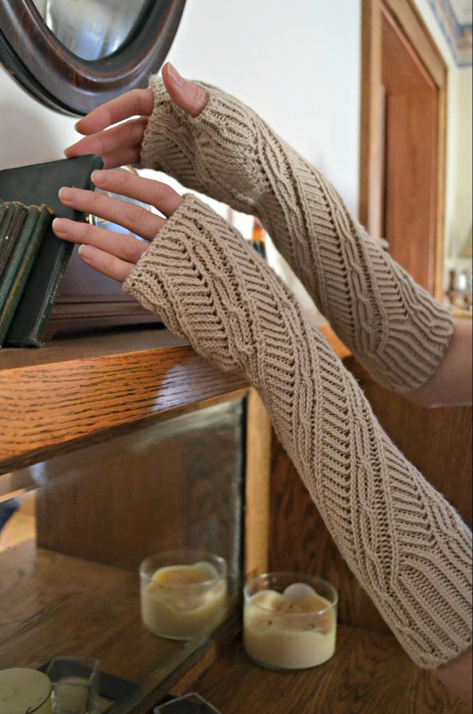 Free Knitting Pattern for Rasen Fingerless Mitts