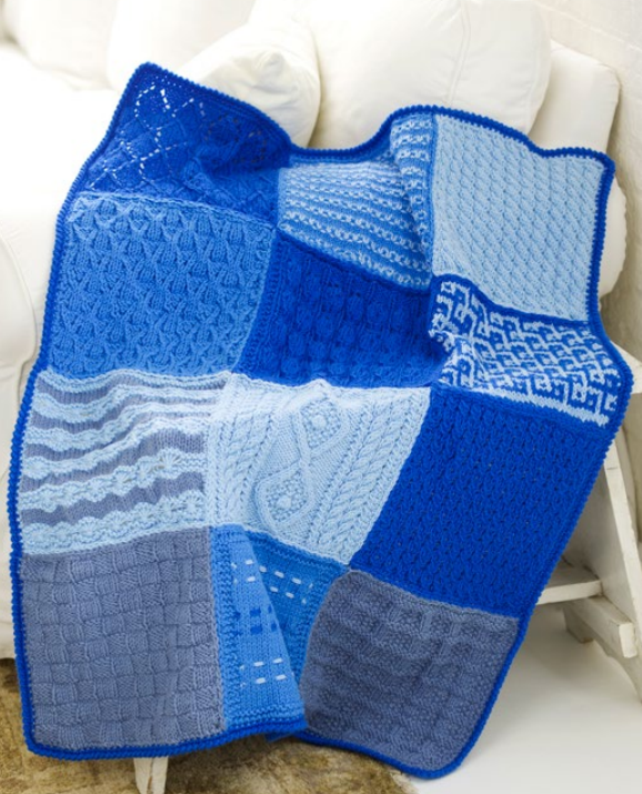 Free Knitting Pattern for 12 Square Sampler Afghan