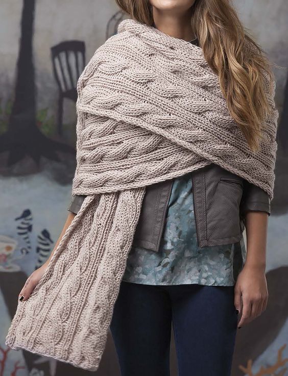 Knitting Pattern for Reversible Cables Super Scarf