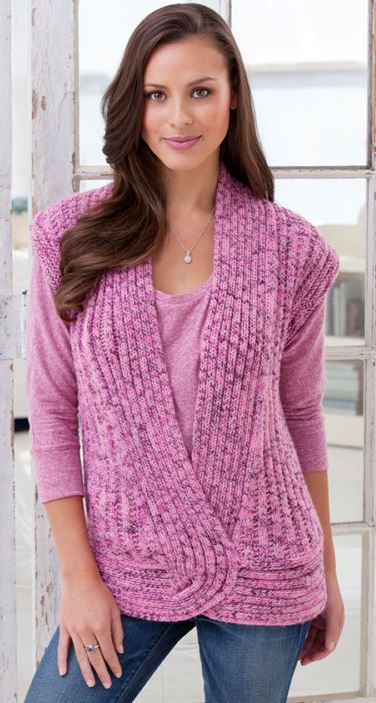 Free Knitting Pattern for Rib and Twist Vest