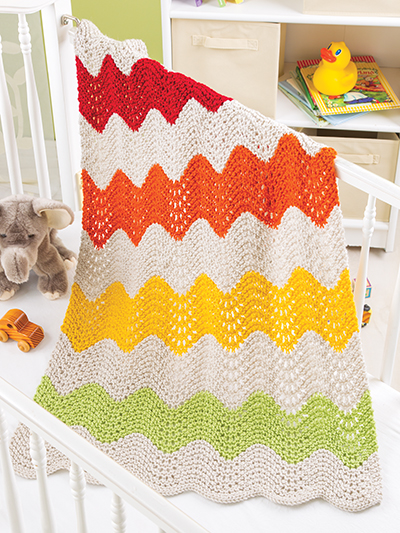 Free knitting pattern for Ripple Stripe Blanket and more baby blanket knitting patterns