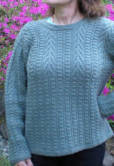 Knitting Pattern for River Forest Gansey Sweater