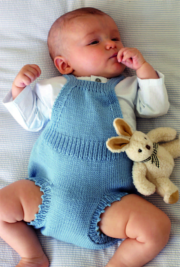 Knitting Pattern for Baby Romper Dress by Debbie Bliss