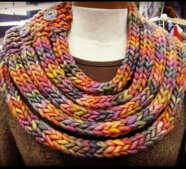 Free Knitting Pattern for Ropes Cowl of I-Cords