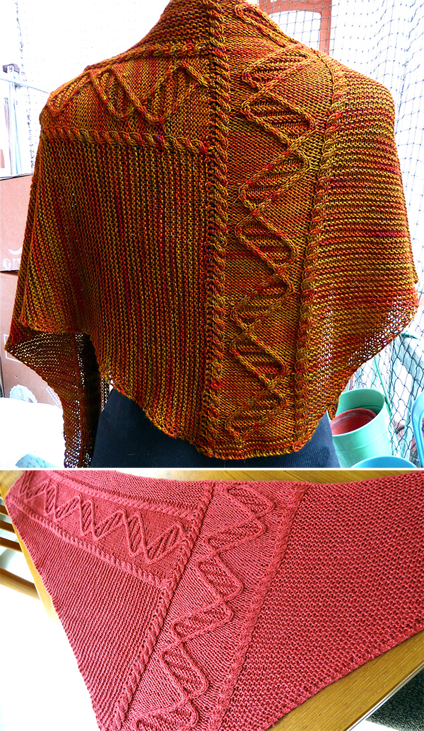 Knitting Pattern for Rosalind Franklin DNA Shawl