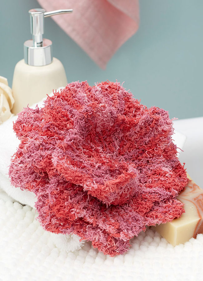 Free Knitting Pattern for Big Blossom Scrubby
