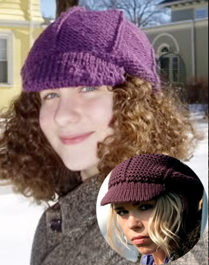 Free Knitting Pattern for Rose's Slouchy Hat inspired by Doctor Who