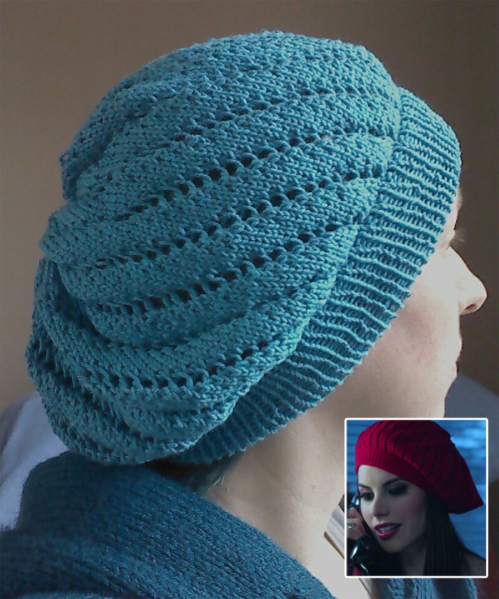 Free Knitting Pattern for Once Upon a Time - Ruby's Beret