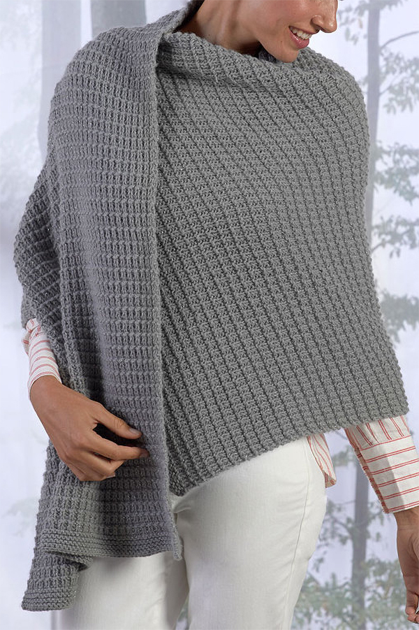 Free Knitting Pattern for 4 Row Repeat Safe Haven Shawl