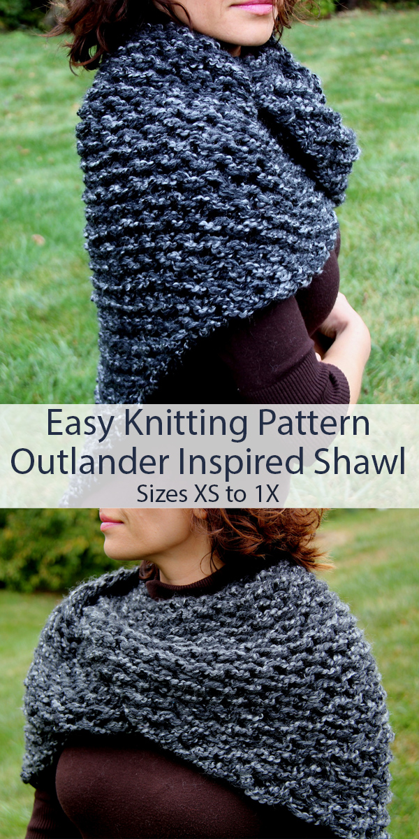 Easy Knitting Pattern for Outlander Sassenach Shawl