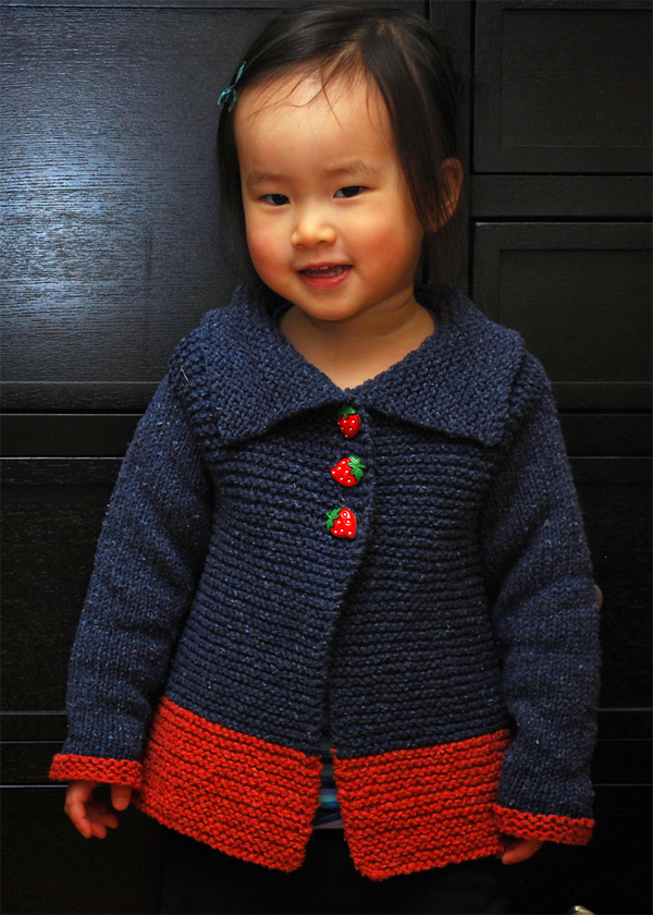 Free Knitting Pattern for Sawtelle Child's Cardigan